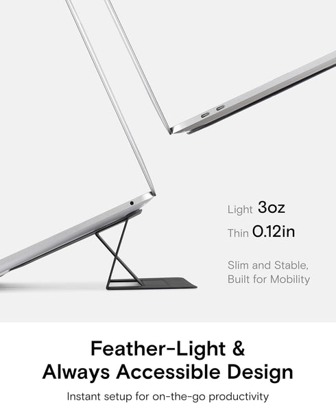 MOFT Laptop Stand for Desk, Adhesive Laptop Stand with 2 Adjustable Viewing Angles, Foldable and Portable Computer Stand Compatible with MacBook A...