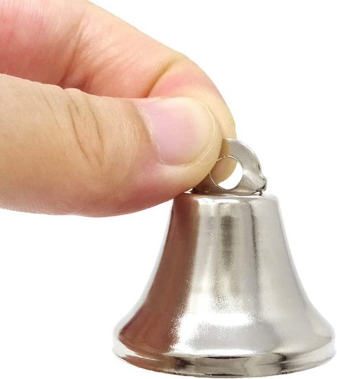 Honbay 20PCS 36mm/1.42inch Silver Jingle Bells Bridal Bells Christmas Bells Decoration Bells for Dog Potty Training, Housebreaking, Making Wind Ch...