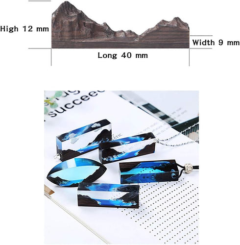 iSuperb 5 pieces Wooden for Resin Epoxy Craft, Resin Wood Pendant Accessories for DIY Jewelry Making Necklace, handmade art designer landscape Nat...