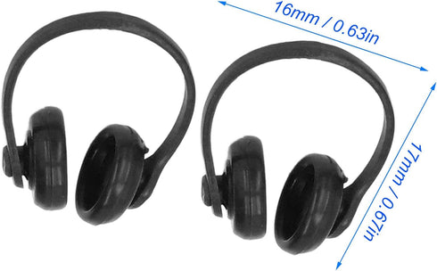 Doll Miniature Headphones Model, High Simulation Exquisite Sturdy Plastic Dollhouse Headphones Model for 1/12 Scale Dollhouse (Black)...