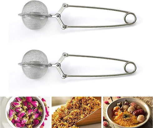 2 Pack Stainless Steel Loose Leaf Tea Infuser Mesh Strainer Ball with Handle...
