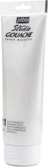 PEBEO Studio Gouache Fluid Paint, Velvet Matte Formula, 220 ml Bottle - Permanent White...