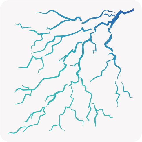 BENECREAT Lightning Bolt Stencil, 12x12 Weather Nature Storm Pattern Drawing Templates for Scrapbooking, Fabric, Floor Furniture, Wall Art Decor...