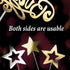 Blue Happy Birthday Cake Topper with 5 Silver-Gold Double Sided Stars Stars...