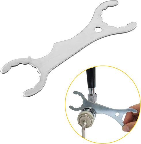Faucet Spanner Home Brewing Wrench, Stainless Steel Superior Tool Multi-function Spanner Wrench for Tap Beer Tower Coupler Multi-Use Faucet Key To...