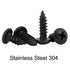 M5*35mm Black Self Tapping Screws, Phillips Pan Head Zinc Plating 304 Stainless Steel Screws, Fasteners Bolts for Plastic Wood Furniture and Drywa...
