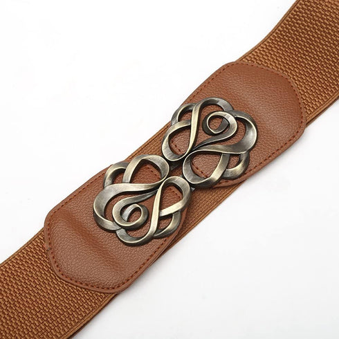 Skinny Belts for Women ,rose flower Belts Fashion Dress Belts Stretch Women Waist Belts Plus Size Elastic Waist Band for Dresses., Black, 66x6cm...