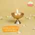 Shubhkart Handmade Solid Brass Indian Oil Lamp Pyali Diya for Puja & Other Religious Rituals | Home Décor, Office & Temples | Festive Gifts (Large...
