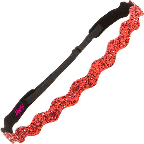 Hipsy Women's Adjustable NO SLIP Bling Glitter Headband Mixed Pack (Red 3pk)...