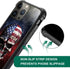 DJSOK Case Compatible with iPhone 15 Pro, Ice and Fire American Flag Skull Case for iPhone 15 Pro Cases for Man Boys Girls Dual Layer Shockproof R...