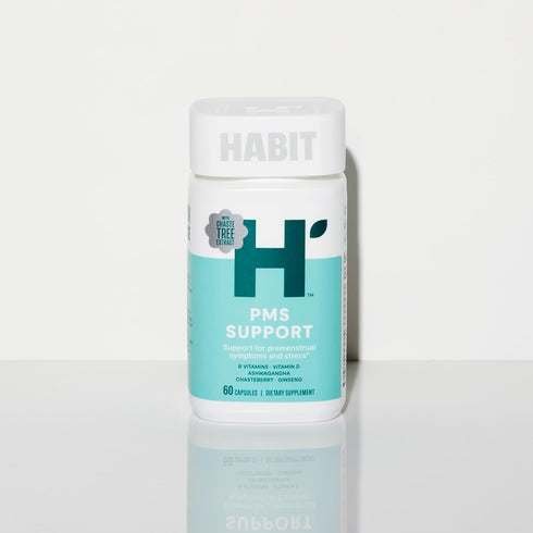 HABIT PMS Support Supplement for Women (60 Capsules) - Supports Premenstrual Symptoms & Stress, Hormone Balance, Mood, B Vitamins, Vitamin D, Chas...