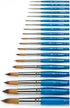 Winsor & Newton Cotman Short Handle Brushes, Set of 4, (Round 2 & 4, Rigger 1, One Stroke 1/4")...
