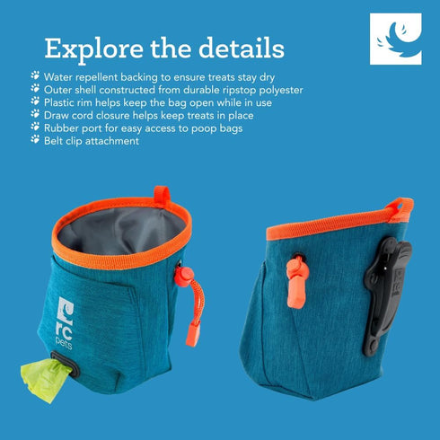 RC Pet Products Versatile, Convenient, Compact Essential Treat Bag | Multi-Stripes...