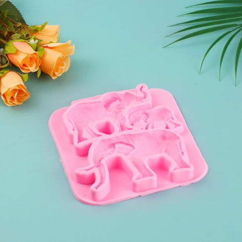 Elephant Cake Decoration Fondant Molds, Cute Silicone Mold Baby Elephant, for Kitchen Baking, Chocolate, Cookies, Butter, Marzipan, Flower Paste, ...