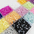 Chenkou Craft 18000pcs Assorted 15 Colors Half Flatback Imitation Pearl Bead 3mm Gem Scrapbook Craft DIY Beads + Plastic Box...