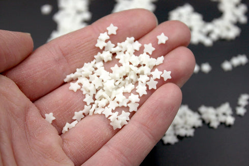 Stars 700 Pk, Heart Shape 350 Pk, Micro Glow in The Dark Polymer Clay - Mini Semi-Flexible Star for Miniature Craft, Memorial, Labor Day, July 4th...