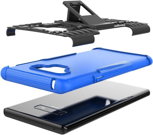 Phone Case for Samsung Galaxy Note 9 with Tempered Glass Screen Protector Cover and Stand Kickstand Hard Rugged Hybrid Protective Cell Accessories...