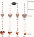 Cheerland Rose Gold Party Decorations Romantic Heart Paper Streamers Garland Hanging for Mother’s Day Love Date Tea Brunch Wedding Anniversary Bri...
