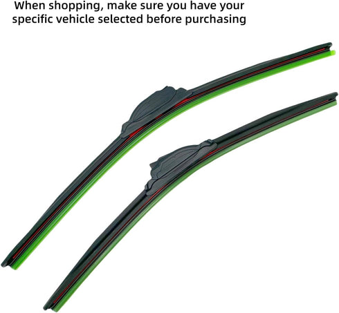 OEM Quality 22 "+ 22" Quality all-weather durable stable quiet wiper blades + Suitable for all weather (2 blades) (24+18)...