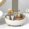 Large Capacity Makeup Brush Holder, 360° Rotating Makeup Perfume Organizer, Makeup Brushes Cup Tray for Vanity Decor Bathroom Countertops Cosmetic...
