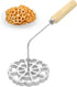 Bunuelos Mold,Aluminum Bunuelos Cookie Maker Mold with Wooden Handle, Detachable Rosette Iron Molds Set,Waffle Molds Funnel Cake Ring,Achappam Mol...