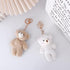 3/4 Pcs Plush Bears Keychain Plush Figures Stuffed Animals Keyring Pendant Key Holder Plush Keychain Bag Accessories...