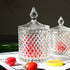 Home Basic Food Storage Organization Set-Crystal Diamond Faceted Jar With Crystal Lid,Suitable as A Candy Dish,Cookie Tin,Biscuit Barrel,Decorativ...