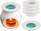 4 pcs Silicone Wax Melt Liners Reusable Wax Warmer Containers Leakproof Candle Holder Liner Tray for Scented Candle Pluggable Melter and Burner(4 ...