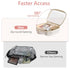 PACKISM Floral Texture Lace TSA Approved Toiletry Bag - 180° Large Opening Clear Makeup Bags for Traveling, in 2 Size TSA Liquid Bag with Handle, ...