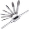 JONMON 8Pcs Metric Tap Set, M3-M12 Hand Screw Thread Plug Taps with Adjustable Thread Tap Reamer Wrench Milling Machine Tapping Kit for Woodworkin...
