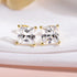 GEMSME 18K Gold Plated Princess Cut Clear Cubic Zirconia Stud Earrings Pack of 5 (gold)...