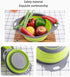 2pcs Silica Gel Folding Drainage Basket, Vegetable wash Basin, Foldable Fruit Dish ?Green?...