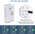 Multi Plug Outlet Surge Protector Nikleb, 12 Electrical Outlet Extender 3 Sided, Wall Outlet with 4 USB Charging Ports Total 4.8A, Plug Adapter 3 ...