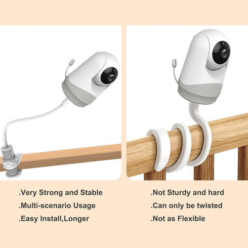 Baby Monitor Mount, Versatile Flexible Baby Monitor Stand Easy to Install, Baby Camera Mount Compatible with VT302 and Most Baby Monitors, without...