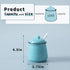 HAOTOP Porcelain Salt Bowl with Lid and Spoon,Ceramic Sugar Bowl 12oz (Turquoise)...