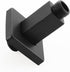 Straight Shower Arm with Flange Ceiling Mount Square Shower Extender for Fixed Shower Head 3 Inch Rainfall Shower Head Arm Extension, Matte Black...
