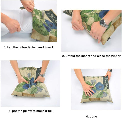 TRENDIN Square Pillow Cover - 18 X 18 Inch Decorative Throw Pillowcase, Porch Rules PL240TR...