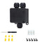 Waterproof Junction Box, 3 Way Outdoor Junction Box, IP68 Plastic Electrical Box with Terminal Block, Suitable for LED Landscape Lighting, Garden ...
