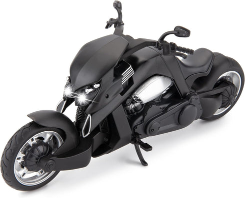 BDTCTK 1:12 Compatible for Travertson V-rex Motorcycle Toy Car, Model Car, Collection and Decoration Gift Toy for Adults and Kids Boy Girl (Black)...