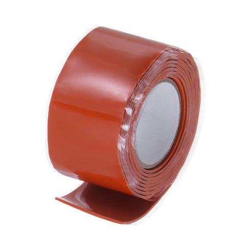 Self Fusing Silicone Tape 1" x 3ft x 0.04" Waterproof Sealing Plumbing Rubber Tape for Water Pipe Hose Leak Silicone Grip Repair Seal, Red...