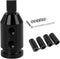 Black Car Shift Knob Adapter 12x1.25, Gear Shift Adapter 14mm, Aluminum Alloy Shifter Knob Adapter for Non-Threaded Manual Shifters M12x1.25 with ...