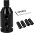 Black Car Shift Knob Adapter 12x1.25, Gear Shift Adapter 14mm, Aluminum Alloy Shifter Knob Adapter for Non-Threaded Manual Shifters M12x1.25 with ...