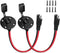 Nilight - 10040W 2 Pack 12AWG SAE Power Socket Sidewall Port Solar Panel Flush Mount Connector Plug 2Pin SAE Cable with 8 Screws for Solar Generat...
