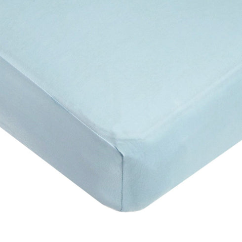 TL Care Fitted Crib Sheet 28" x 52", Soft Breathable Neutral 100% Cotton Jersey Sheet, Blue, for Boys and Girls, Fits Crib and Toddler Bed mattres...