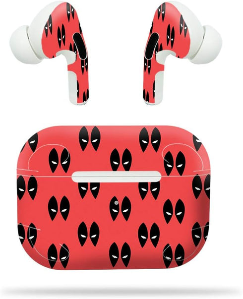 MightySkins Compatible with Apple Airpods Pro - Dead Eyes Pool | Protective, Durable, and Unique Vinyl Decal Wrap Cover | Easy to Apply, Remove, a...