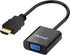 HDMI to VGA, Uni-Directional Gold-Plated HDMI to VGA Adapter (Male to Female) for Computer, Desktop, Laptop, PC, Monitor, Projector, HDTV, Chromeb...