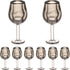 Toddmomy Doll Glasses Mini Wine Glasses 10Pcs Miniature Dollhouse Wine Glasses 1: 12 Kids Dollhouse Kitchen Toys Dollhouse Accessories Miniature B...