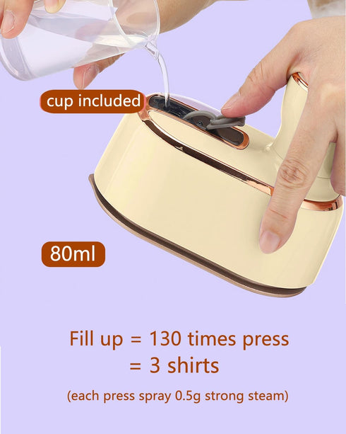 Mini Steamer Travel Iron for Clothes: Compact Handheld Portable Steamers Small Travel Size Clothing Steamer Hand held mini Steam Iron Plancha a de...