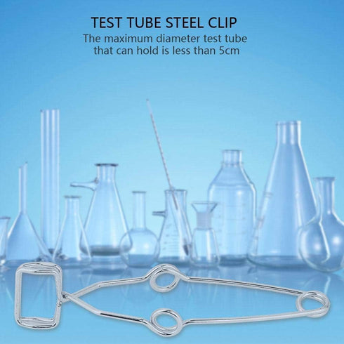 5PCS Spring Test Tube Holders Steel Clip Clamp Holder Testing Tube Holder Laboratory Test Tube Clip Laboratory Experiment Testing Holder 14.5cm Le...