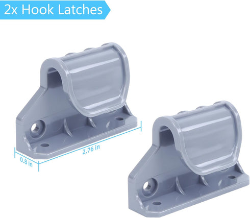 Baby Gate Replacement Parts for Reinforced Retractable Dog Gate Full Set Wall Mounting Kits Hardware with Brackets, Hooks, Latches, Screws for Ret...